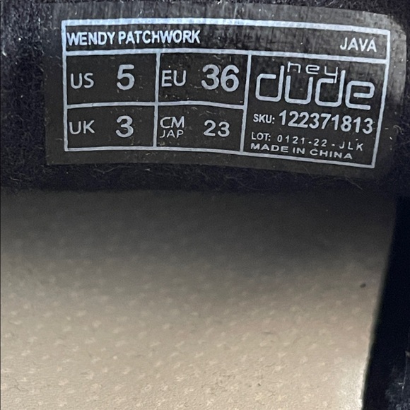 HEY DUDE Wendy Patchwork Java Animal Print Lightweight Slip On Comfy Size 5 NEW - Picture 11 of 14